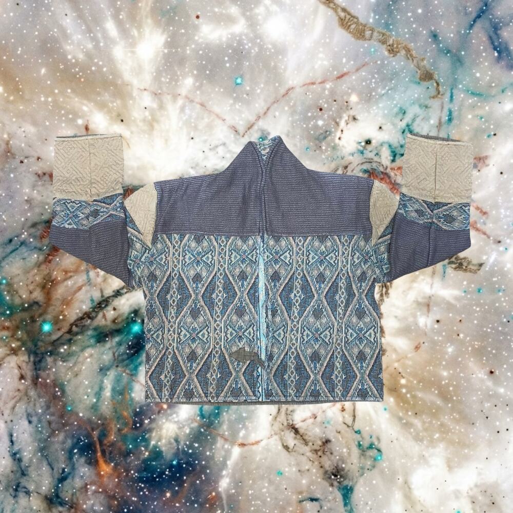 Vintage Flashback Womens Medium Tapestry Southwestern Cropped Jacket Top M
